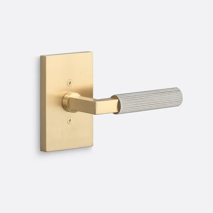 Sure-Loc LV100-GRIP-SKN Straight Knurled Grip Dummy Door Lever with Levanto Rosette.