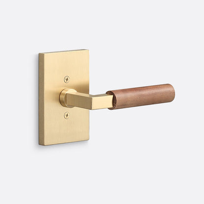 Sure-Loc LV100-GRIP-WN Walnut Grip Dummy Door Lever with Levanto Rosette.
