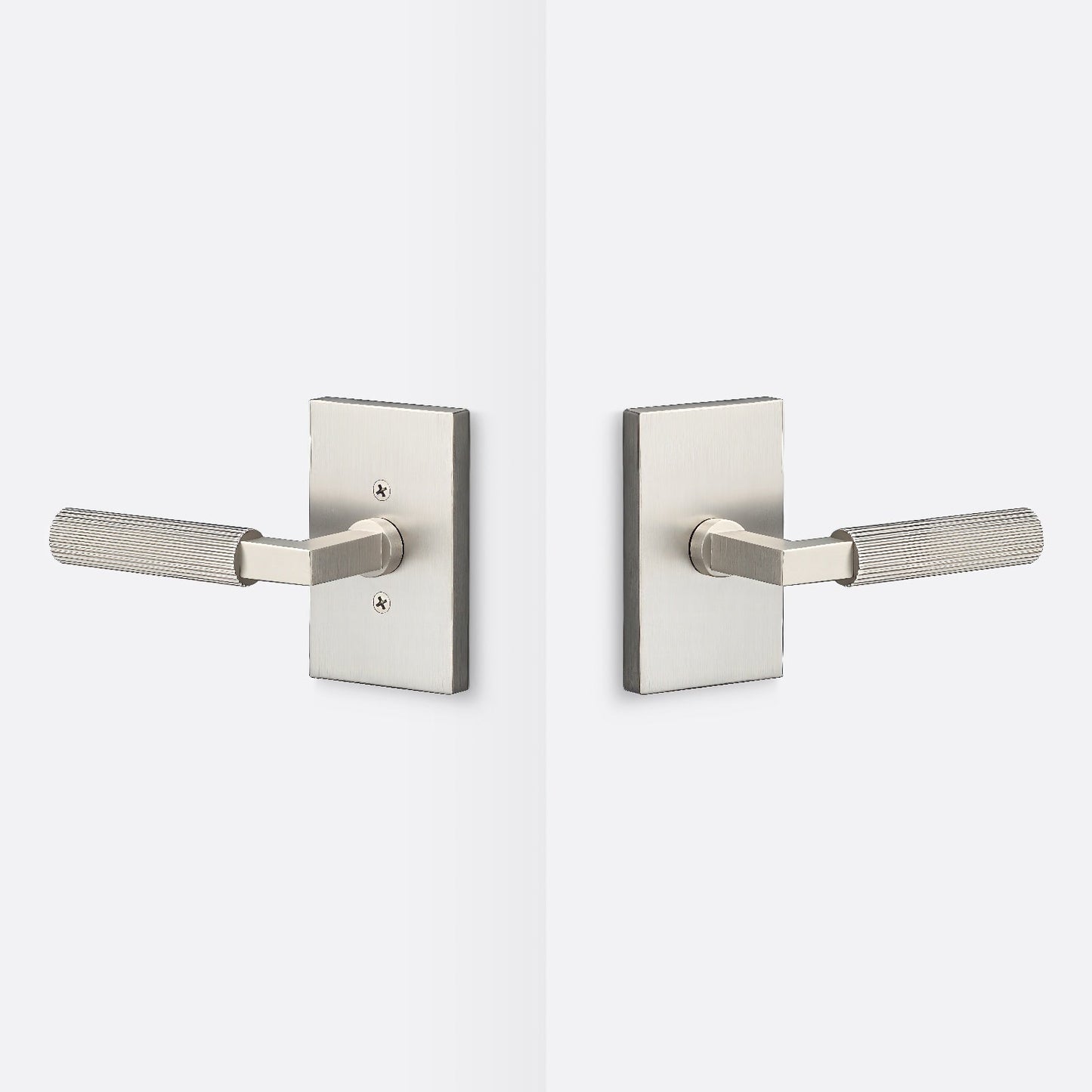 Sure-Loc LV101-GRIP-SKN Straight Knurled Grip Passage Door Lever with Levanto Rosette.