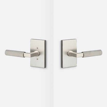 Sure-Loc LV101-GRIP-SKN Straight Knurled Grip Passage Door Lever with Levanto Rosette.