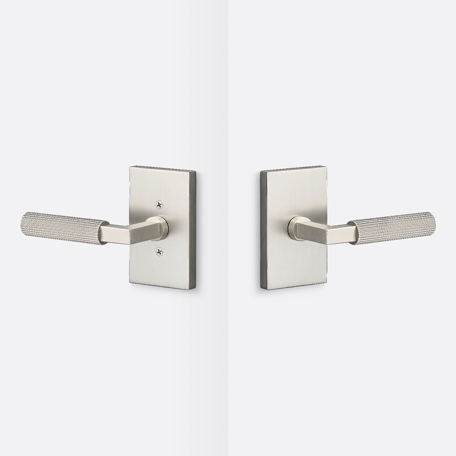 Sure-Loc LV101-GRIP-SKN Straight Knurled Grip Passage Door Lever with Levanto Rosette