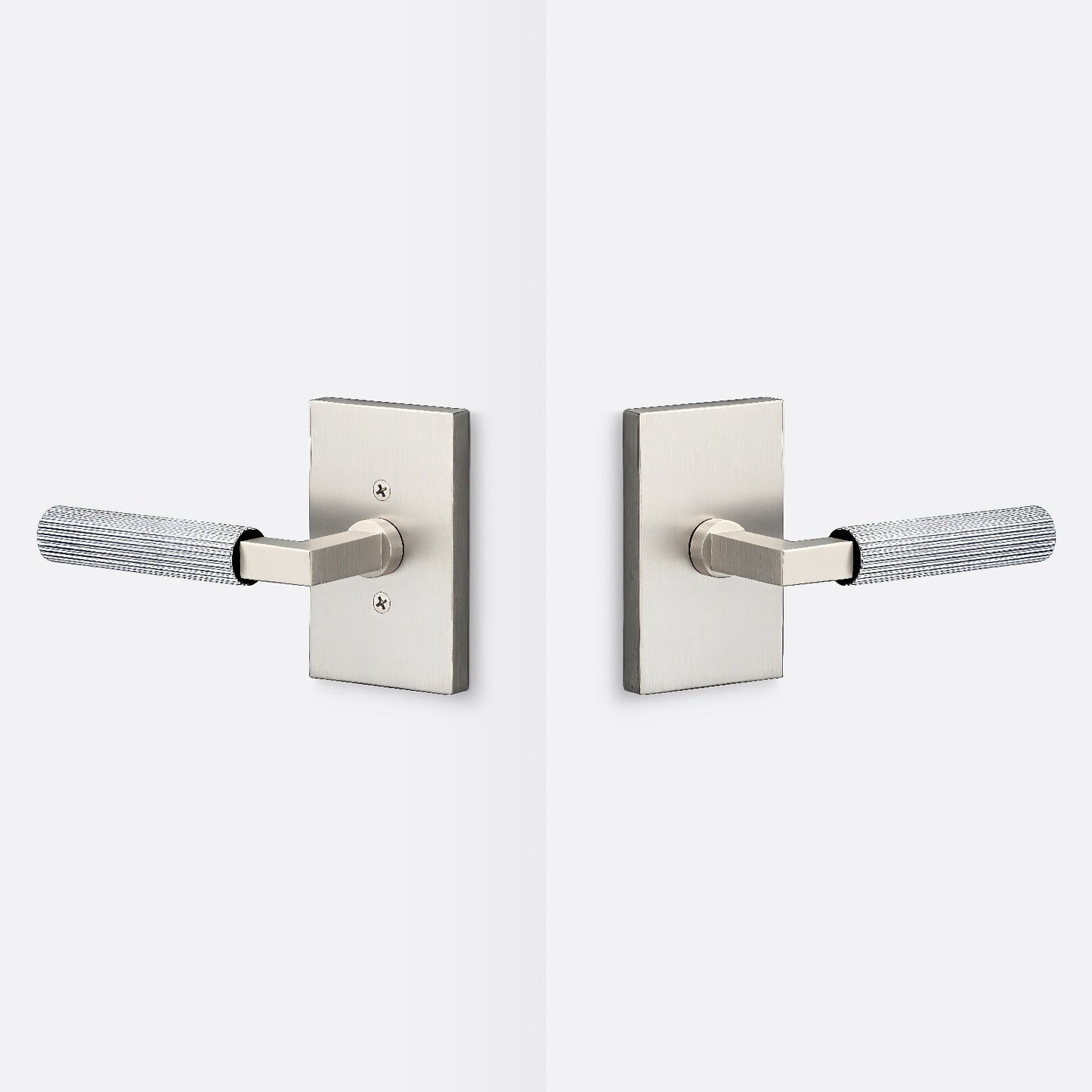 Sure-Loc LV101-GRIP-SKN Straight Knurled Grip Passage Door Lever with Levanto Rosette