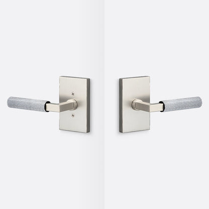 Sure-Loc LV101-GRIP-SKN Straight Knurled Grip Passage Door Lever with Levanto Rosette