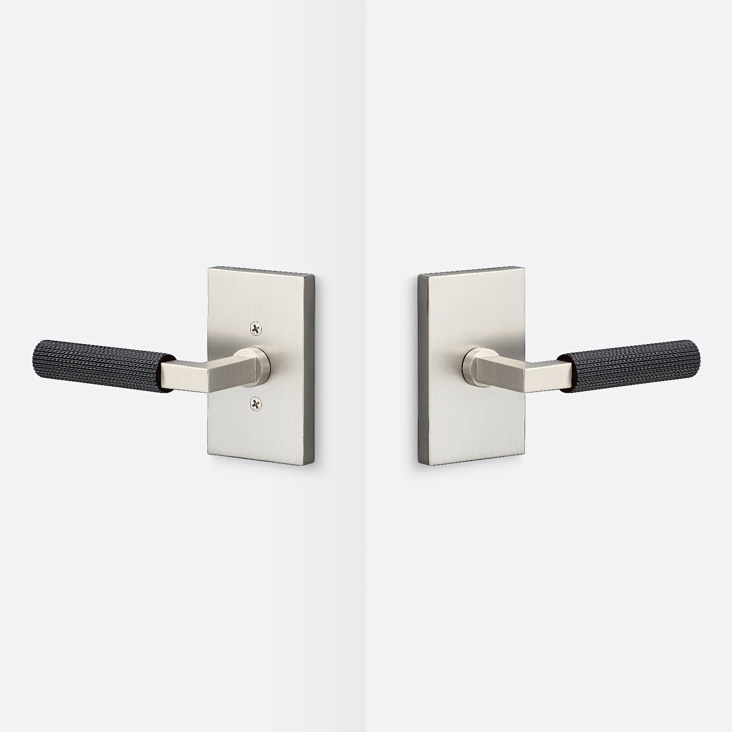 Sure-Loc LV101-GRIP-SKN Straight Knurled Grip Passage Door Lever with Levanto Rosette