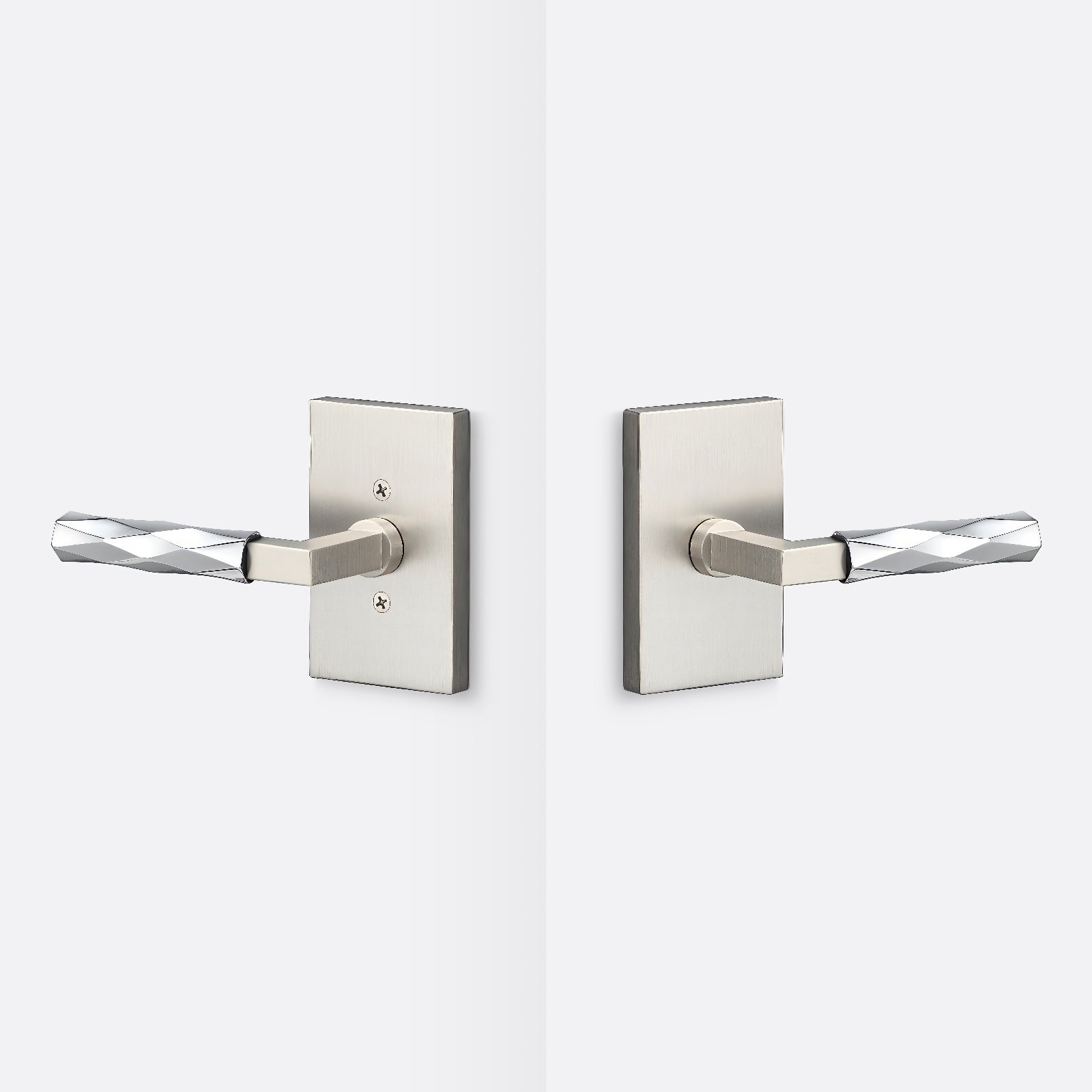 Sure-Loc LV101-GRIP-VT Vertex Grip Passage Door Lever with Levanto Rosette.