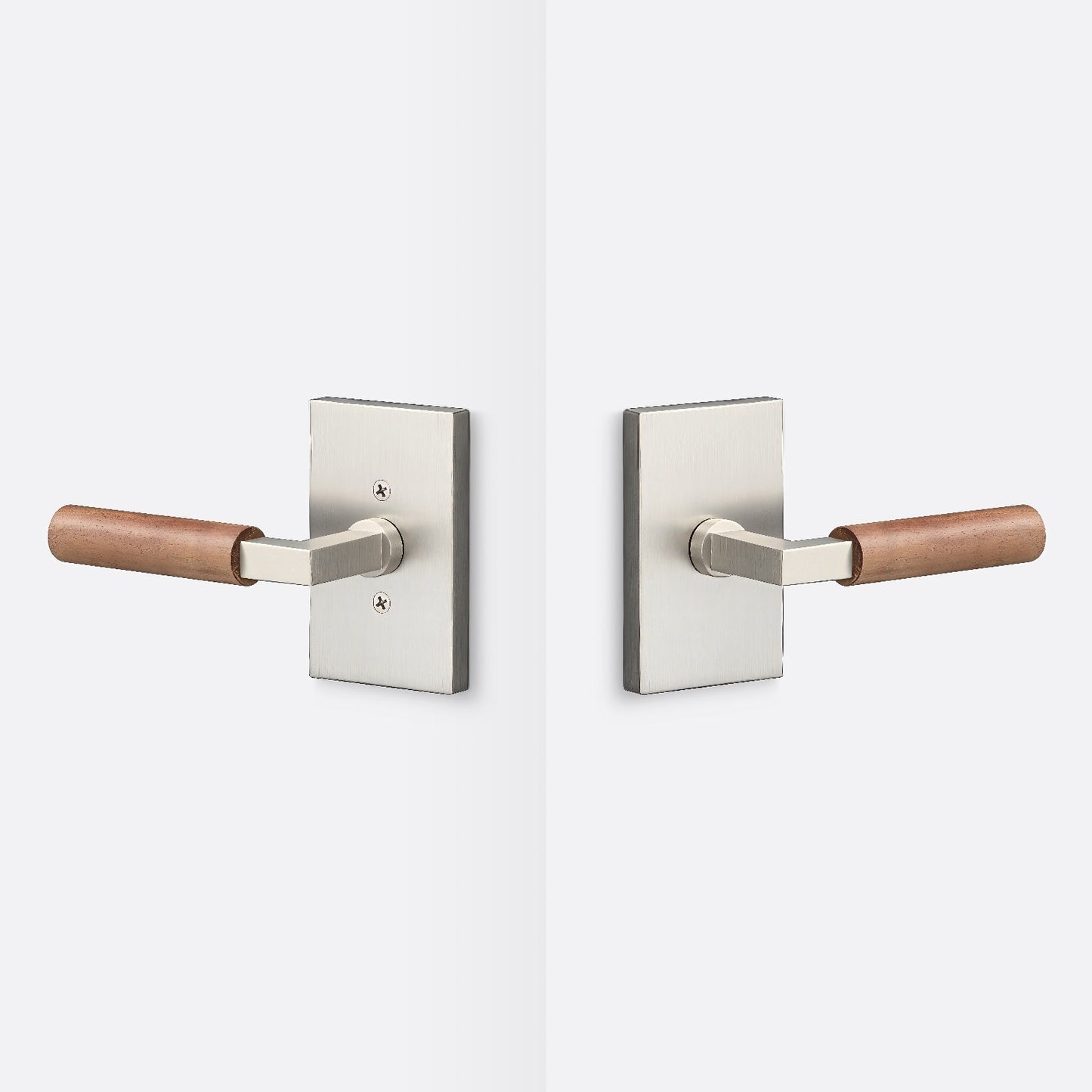 Sure-Loc LV101-GRIP-WN Walnut Grip Passage Door Lever with Levanto Rosette.