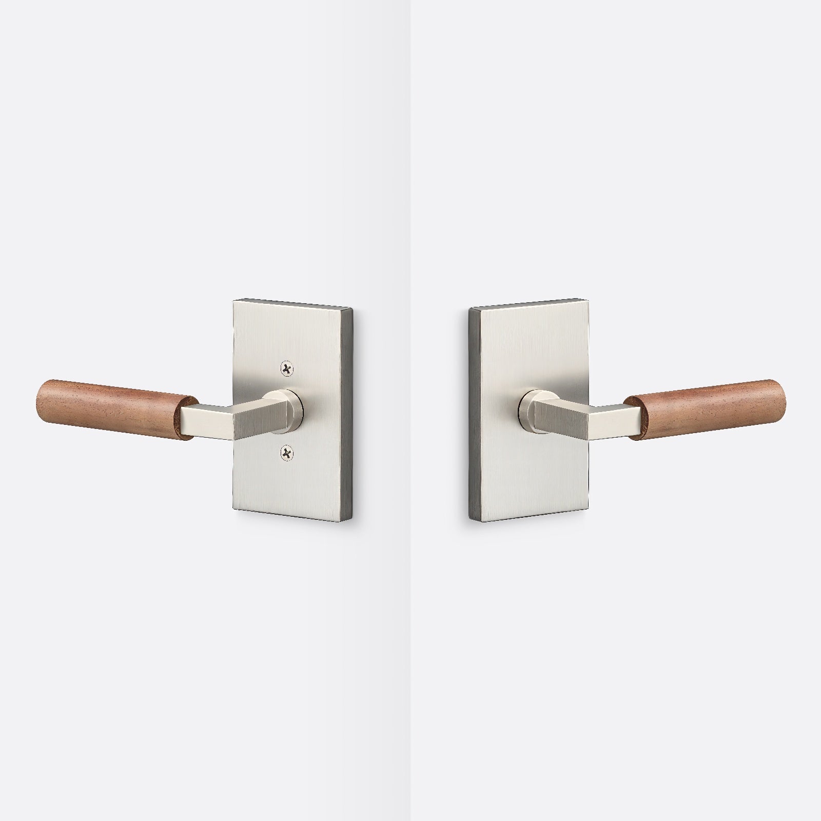 Sure-Loc LV101-GRIP-WN Walnut Grip Passage Door Lever with Levanto Rosette.
