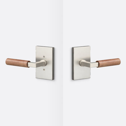 Sure-Loc LV101-GRIP-WN Walnut Grip Passage Door Lever with Levanto Rosette.