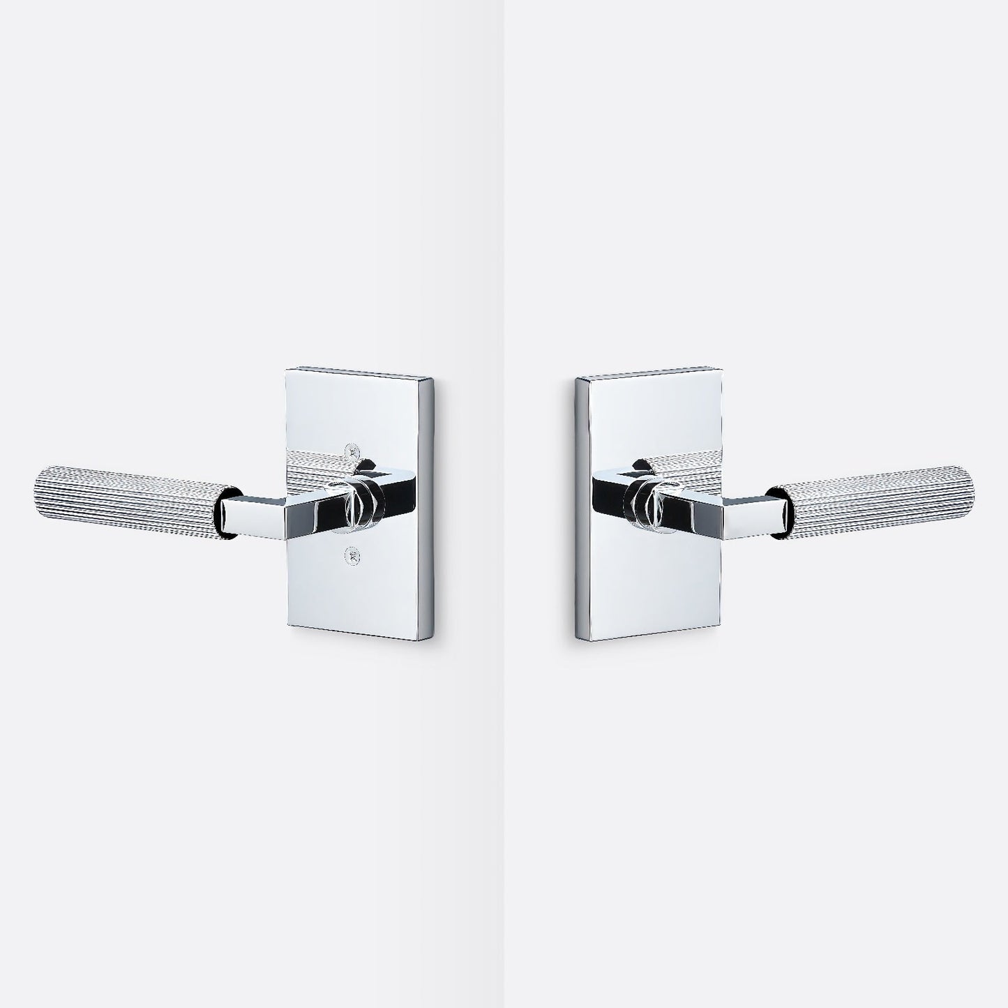 Sure-Loc LV101-GRIP-SKN Straight Knurled Grip Passage Door Lever with Levanto Rosette