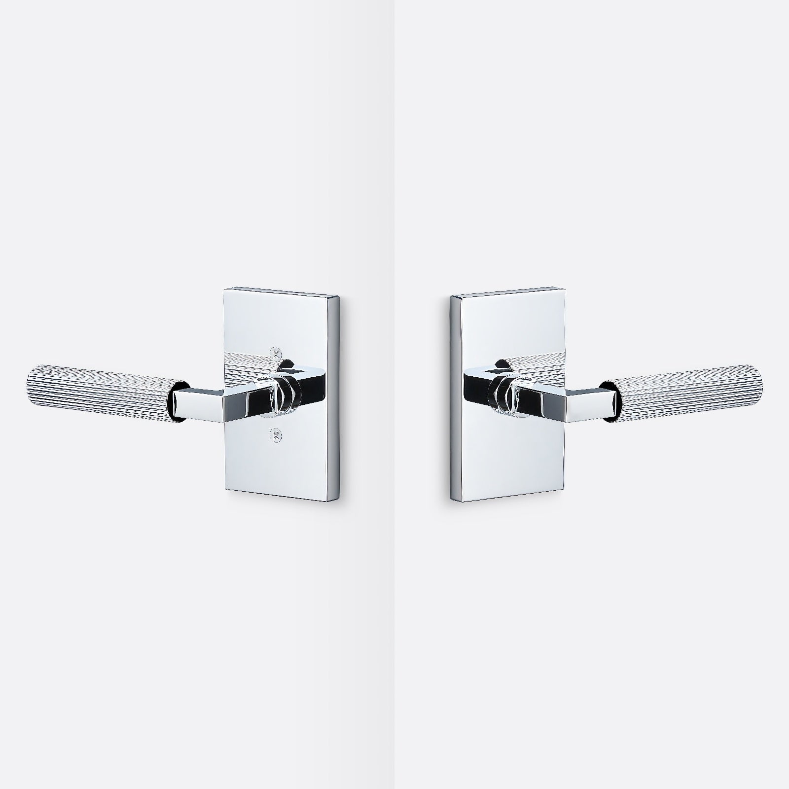 Sure-Loc LV101-GRIP-SKN Straight Knurled Grip Passage Door Lever with Levanto Rosette