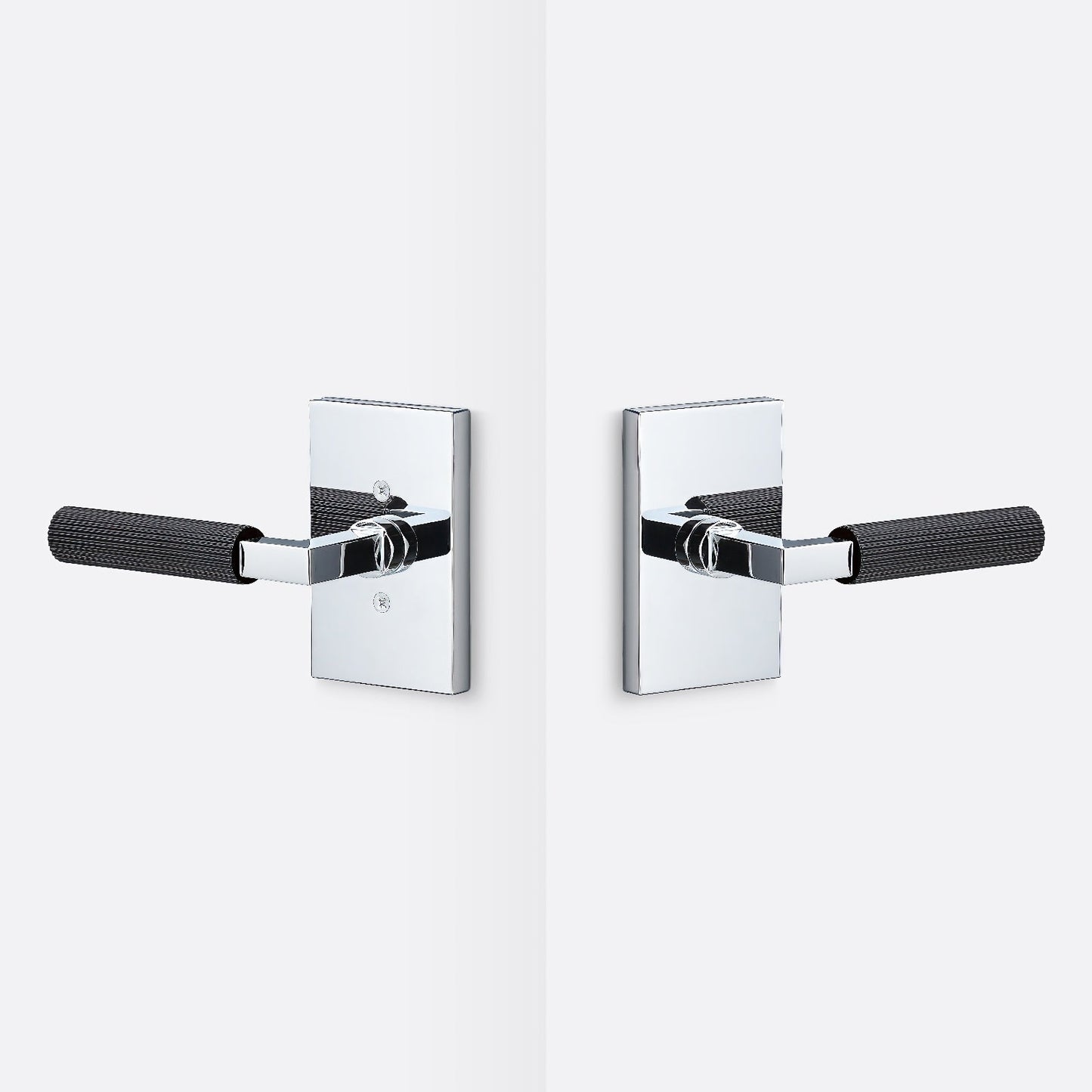 Sure-Loc LV101-GRIP-SKN Straight Knurled Grip Passage Door Lever with Levanto Rosette