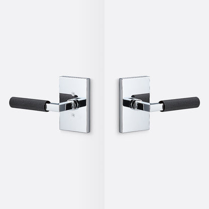 Sure-Loc LV101-GRIP-SKN Straight Knurled Grip Passage Door Lever with Levanto Rosette