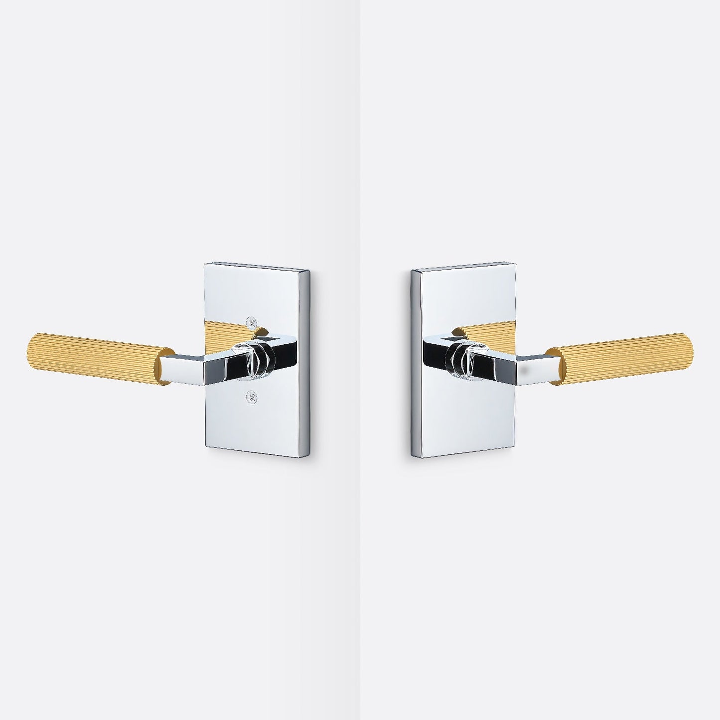 Sure-Loc LV101-GRIP-SKN Straight Knurled Grip Passage Door Lever with Levanto Rosette.