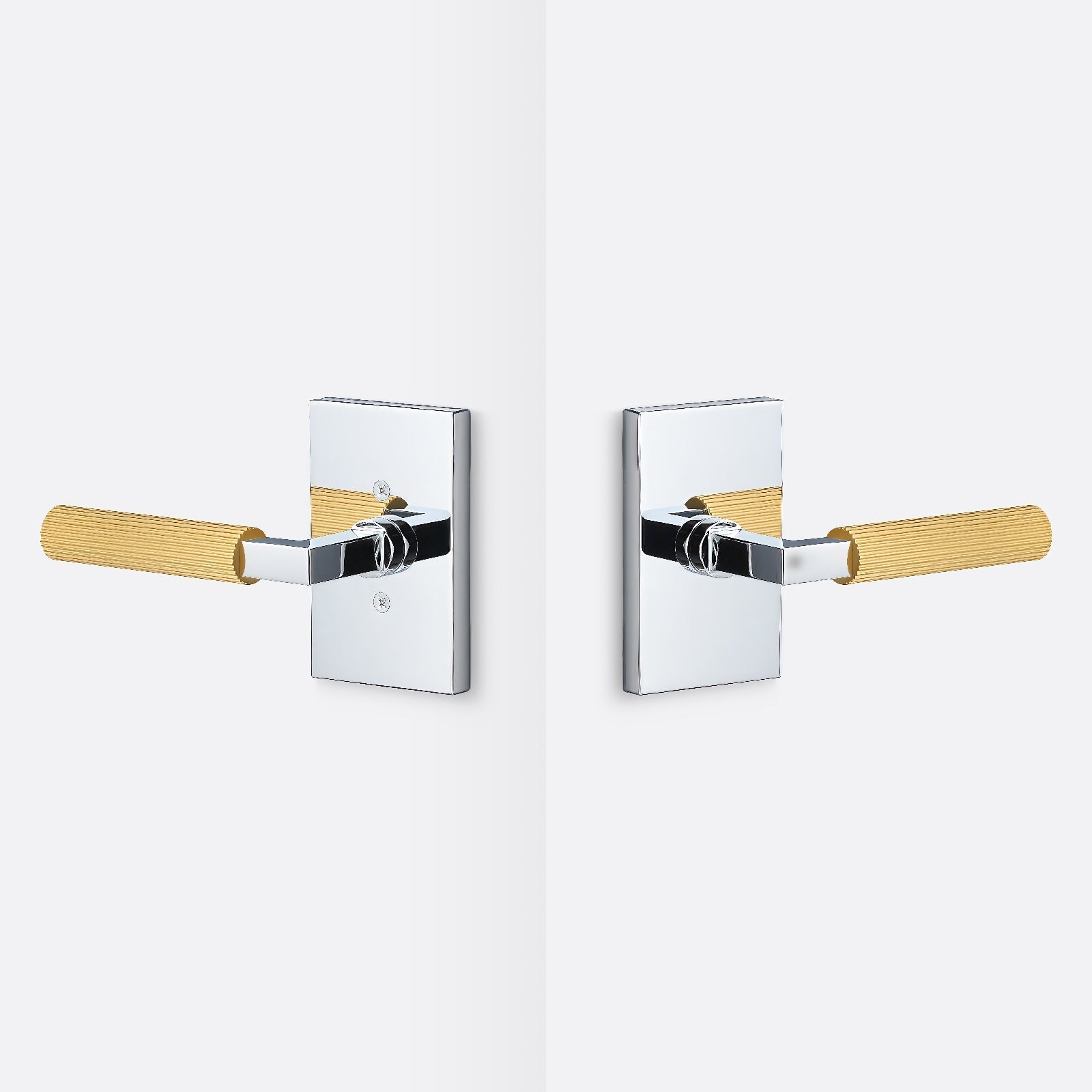 Sure-Loc LV101-GRIP-SKN Straight Knurled Grip Passage Door Lever with Levanto Rosette.