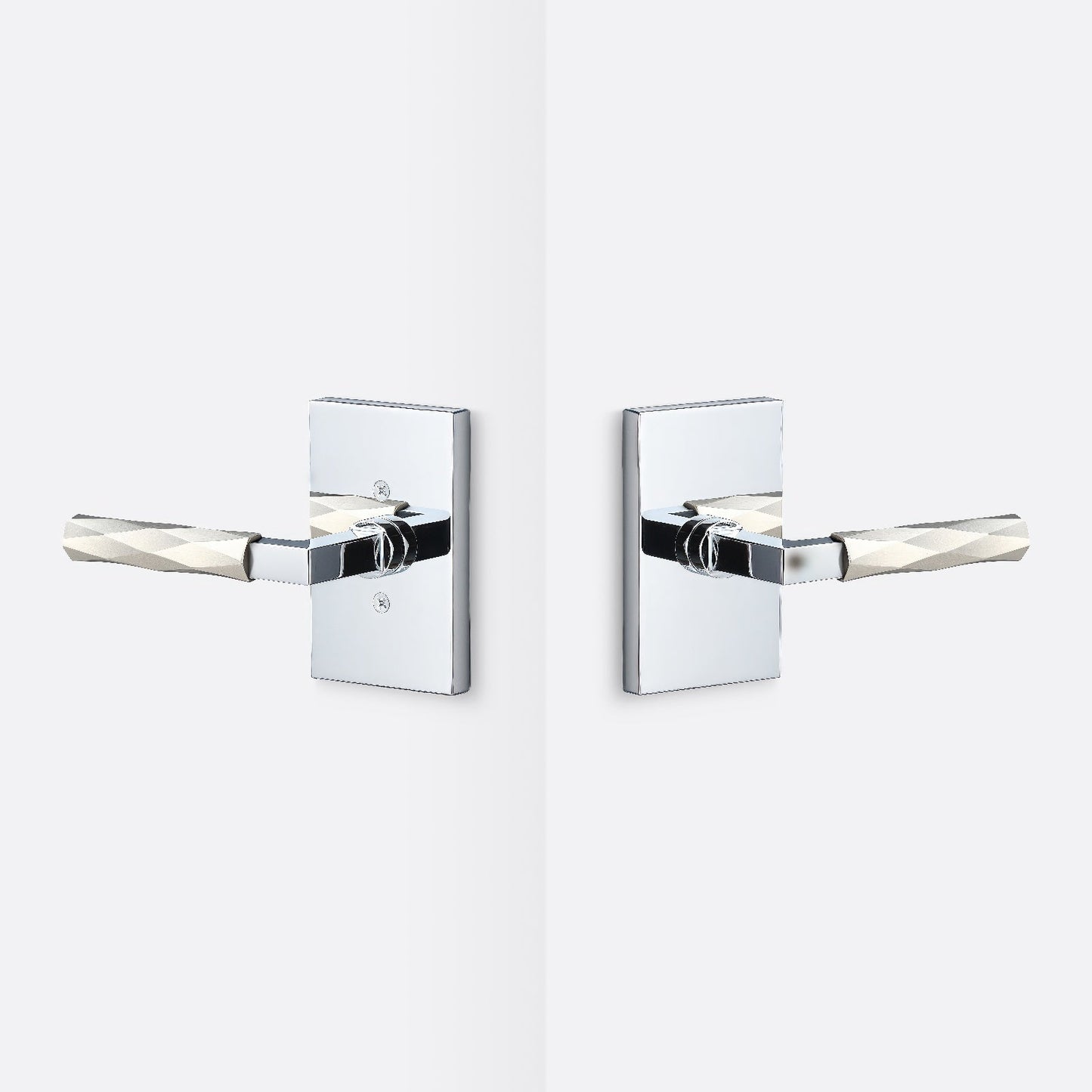 Sure-Loc LV101-GRIP-VT Vertex Grip Passage Door Lever with Levanto Rosette.