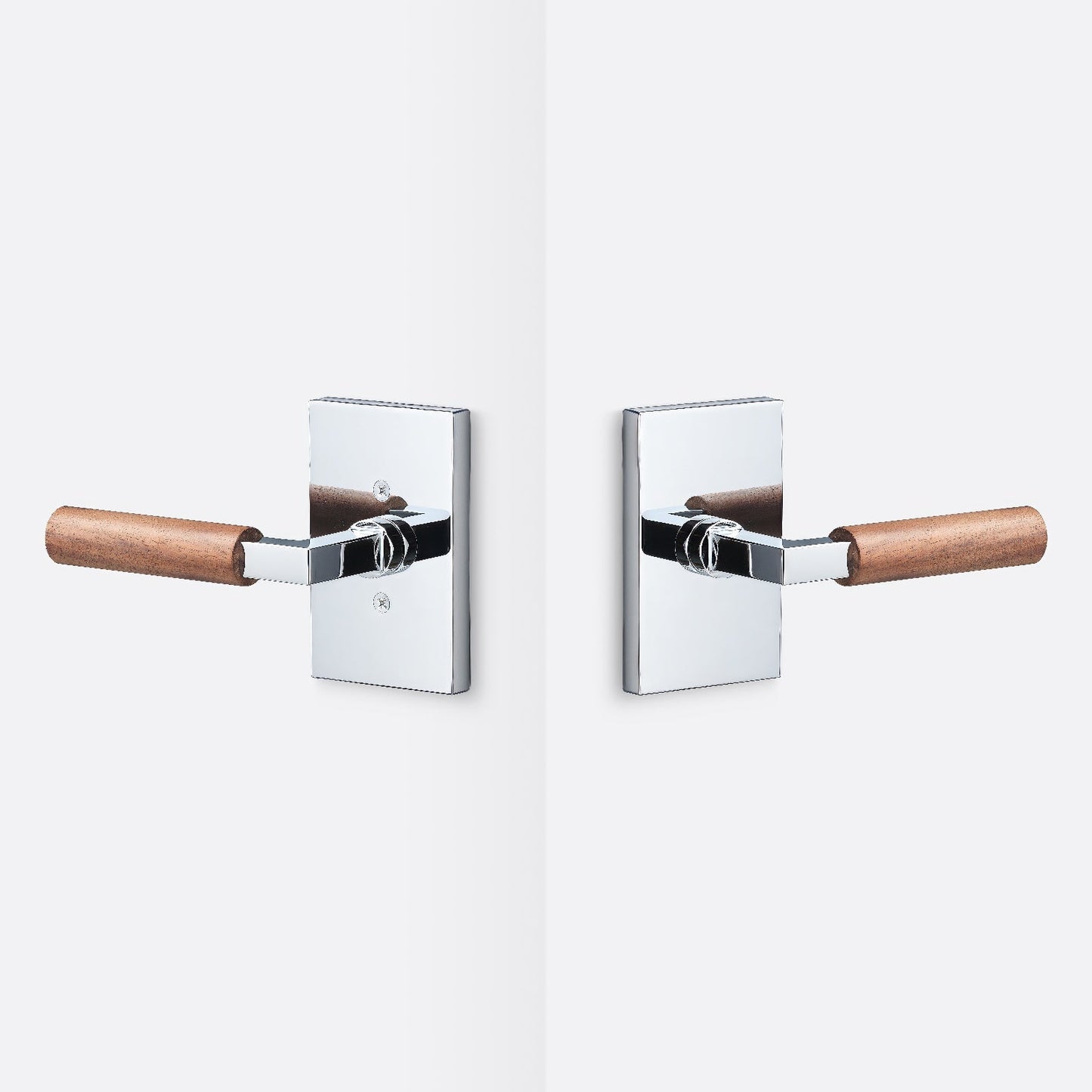 Sure-Loc LV101-GRIP-WN Walnut Grip Passage Door Lever with Levanto Rosette.