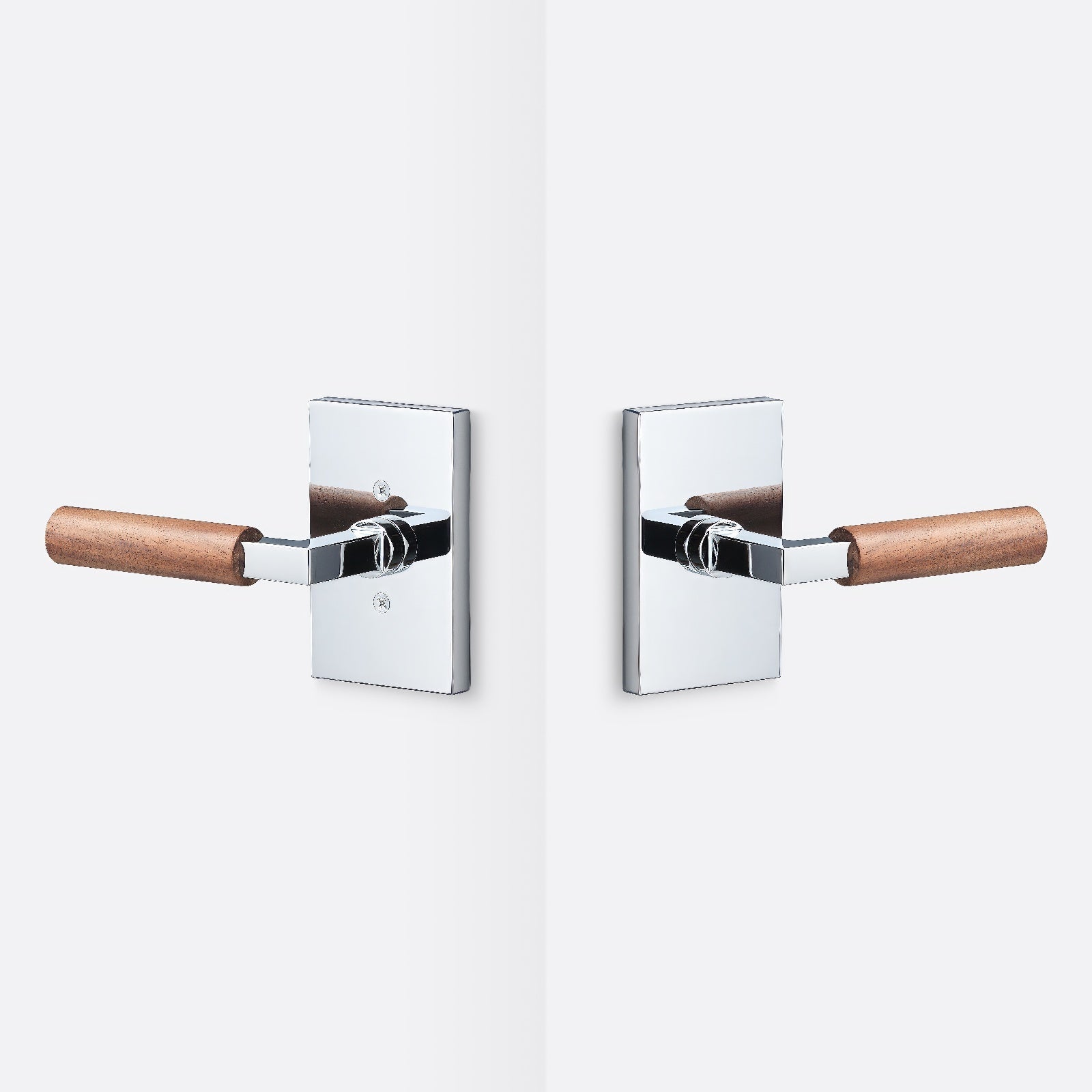 Sure-Loc LV101-GRIP-WN Walnut Grip Passage Door Lever with Levanto Rosette.