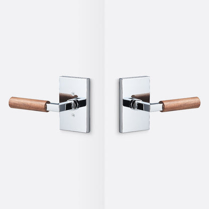 Sure-Loc LV101-GRIP-WN Walnut Grip Passage Door Lever with Levanto Rosette.