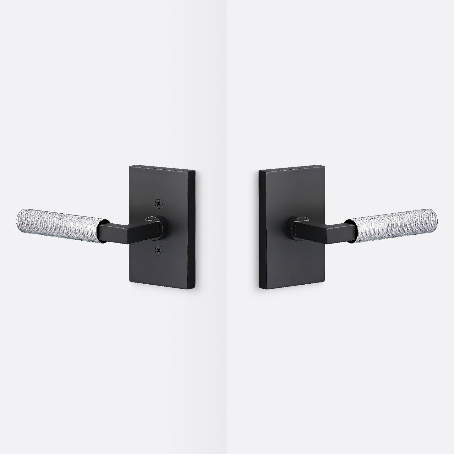 Sure-Loc LV101-GRIP-KN Knurled Grip Passage Door Lever with Levanto Rosette.