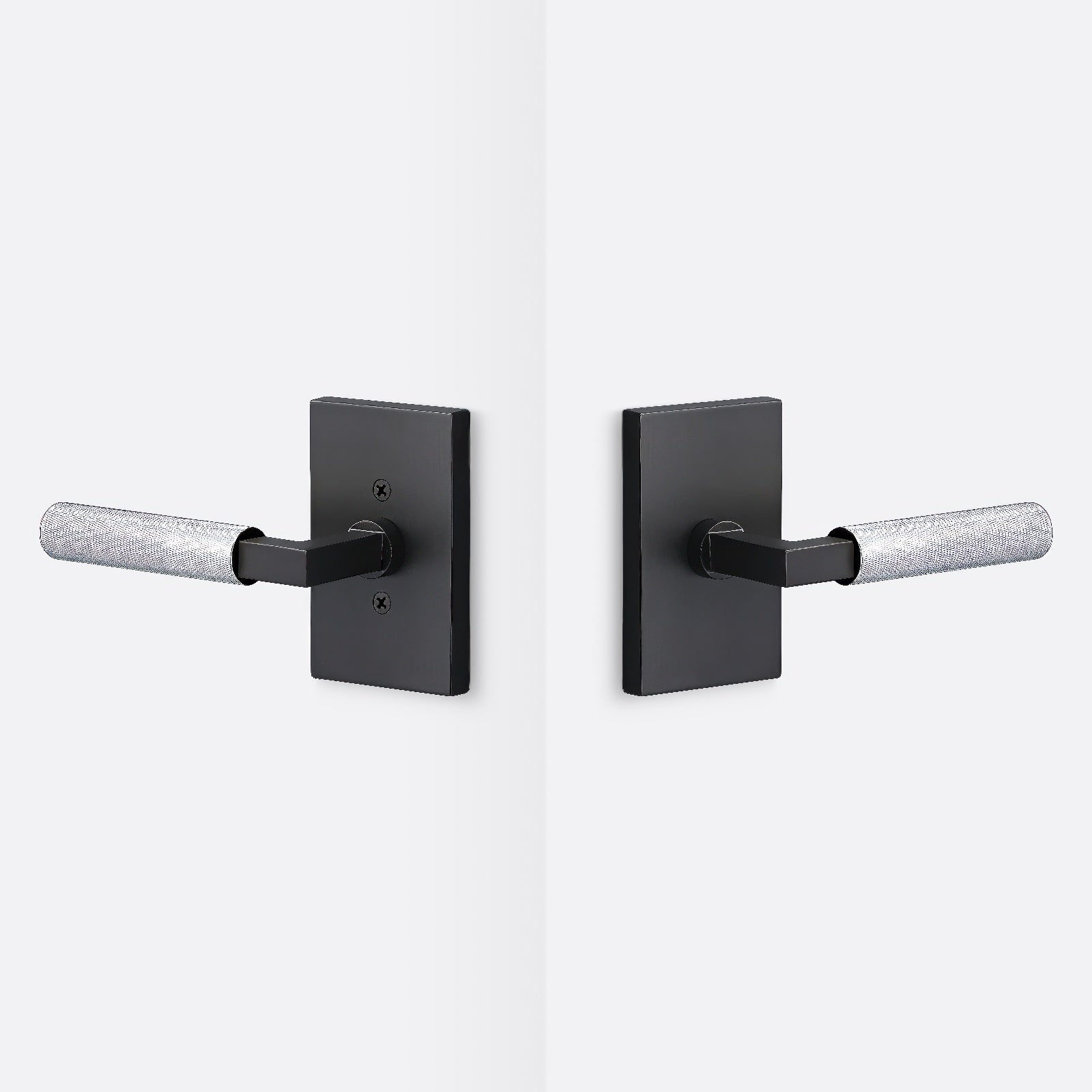 Sure-Loc LV101-GRIP-KN Knurled Grip Passage Door Lever with Levanto Rosette.