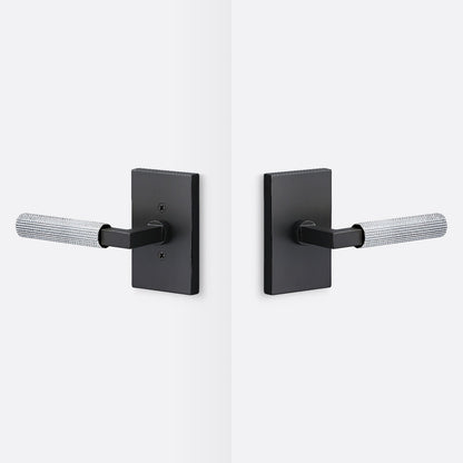 Sure-Loc LV101-GRIP-SKN Straight Knurled Grip Passage Door Lever with Levanto Rosette