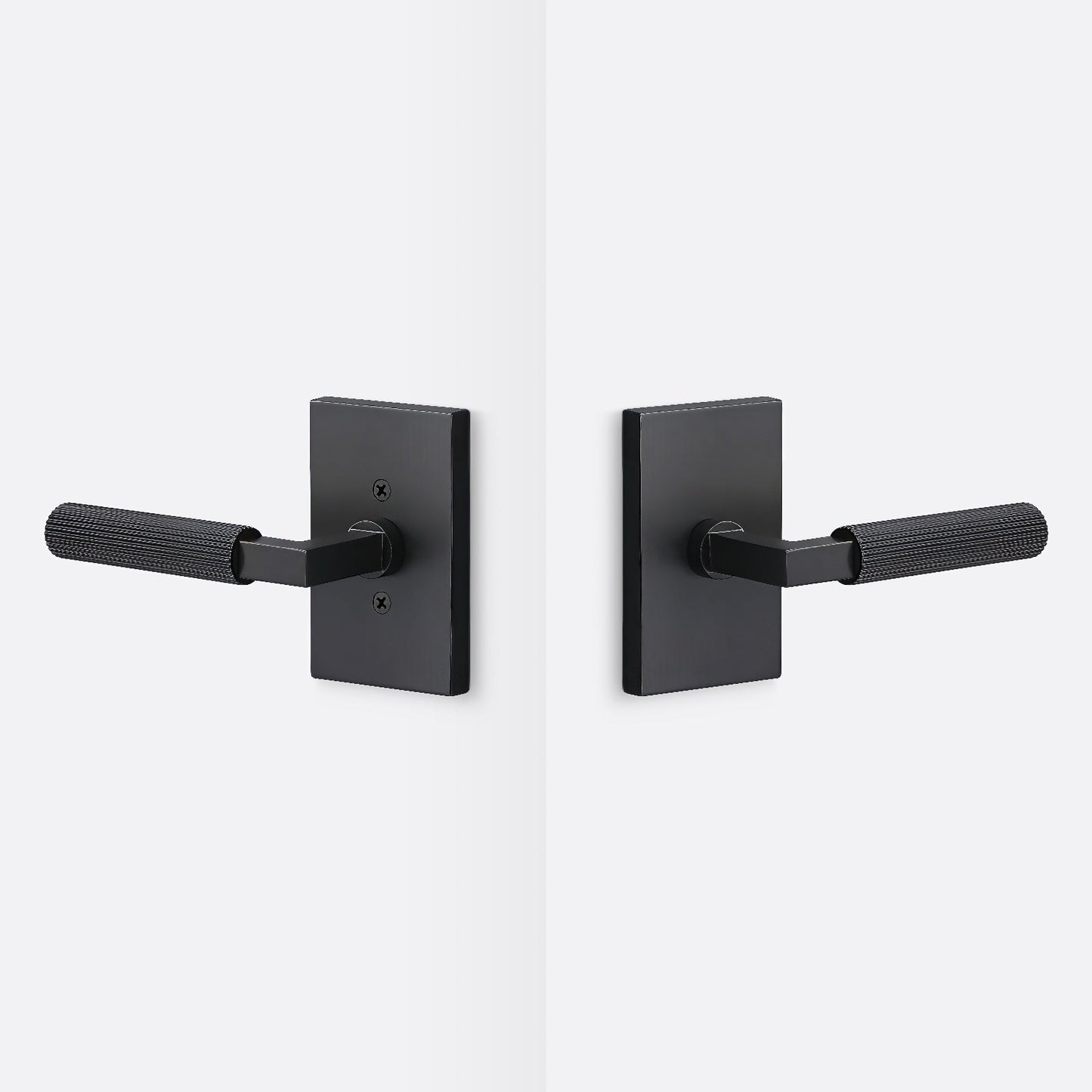 Sure-Loc LV101-GRIP-SKN Straight Knurled Grip Passage Door Lever with Levanto Rosette