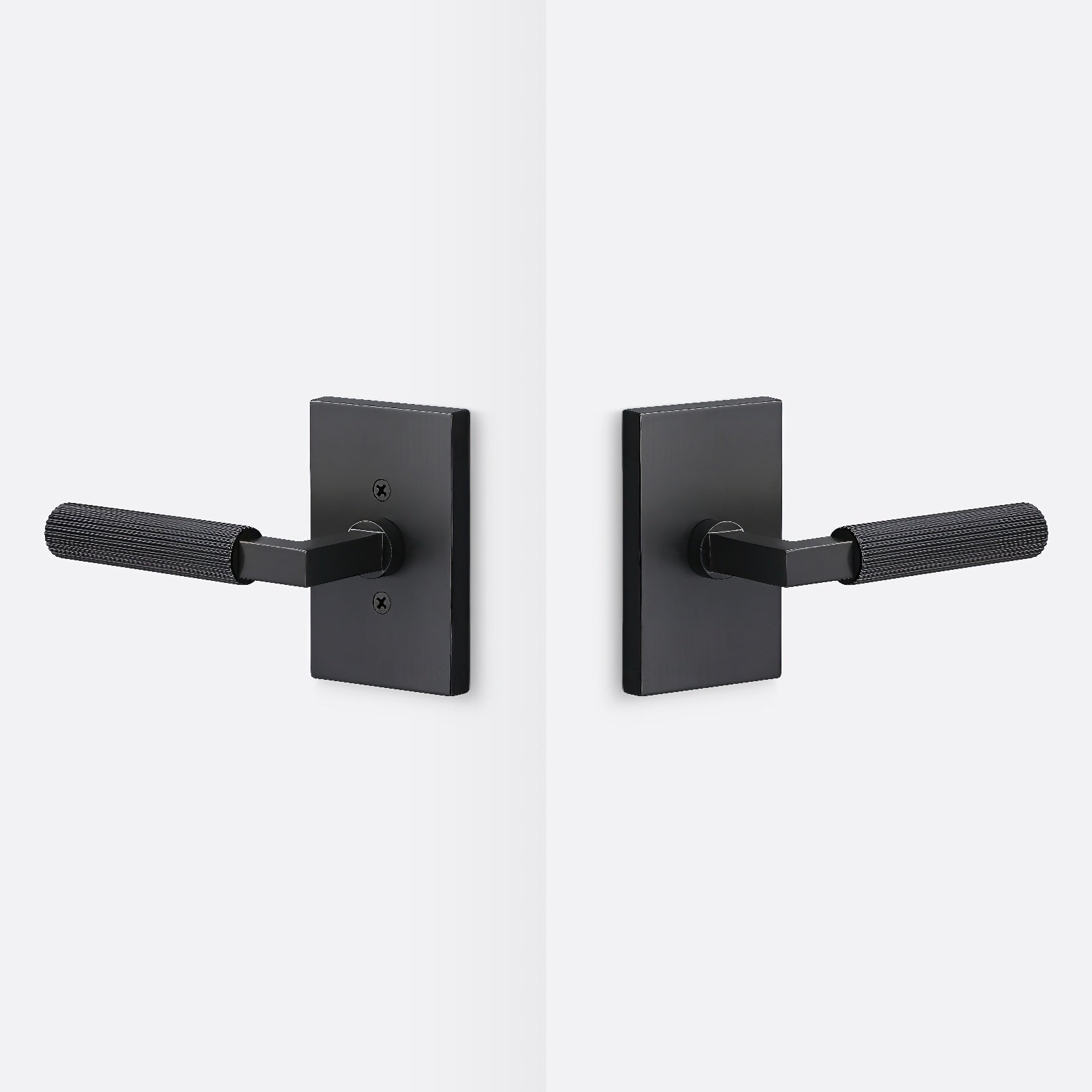 Sure-Loc LV101-GRIP-SKN Straight Knurled Grip Passage Door Lever with Levanto Rosette