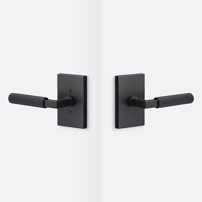 Sure-Loc LV101-GRIP-SKN Straight Knurled Grip Passage Door Lever with Levanto Rosette