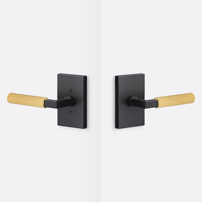 Sure-Loc LV101-GRIP-SKN Straight Knurled Grip Passage Door Lever with Levanto Rosette.