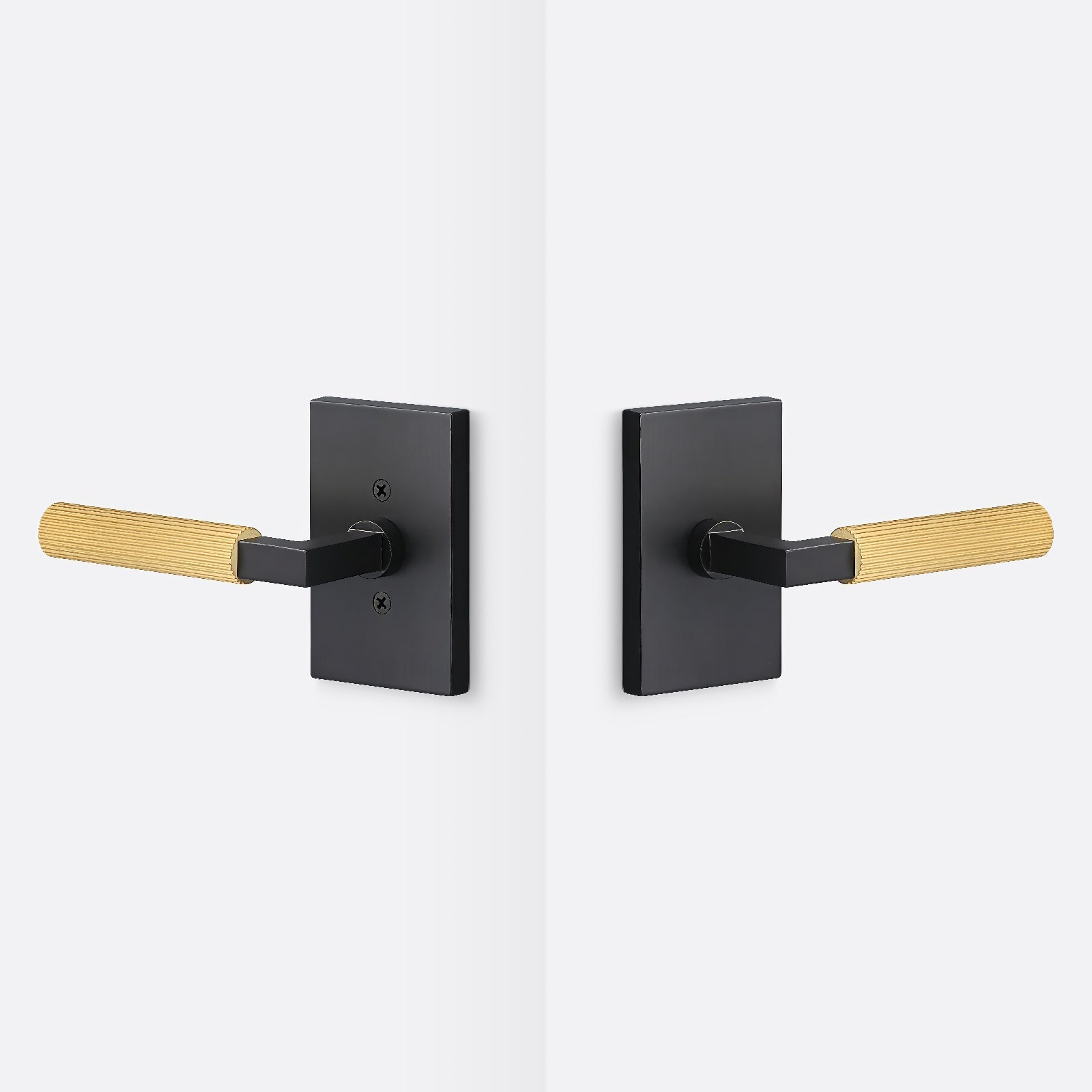 Sure-Loc LV101-GRIP-SKN Straight Knurled Grip Passage Door Lever with Levanto Rosette