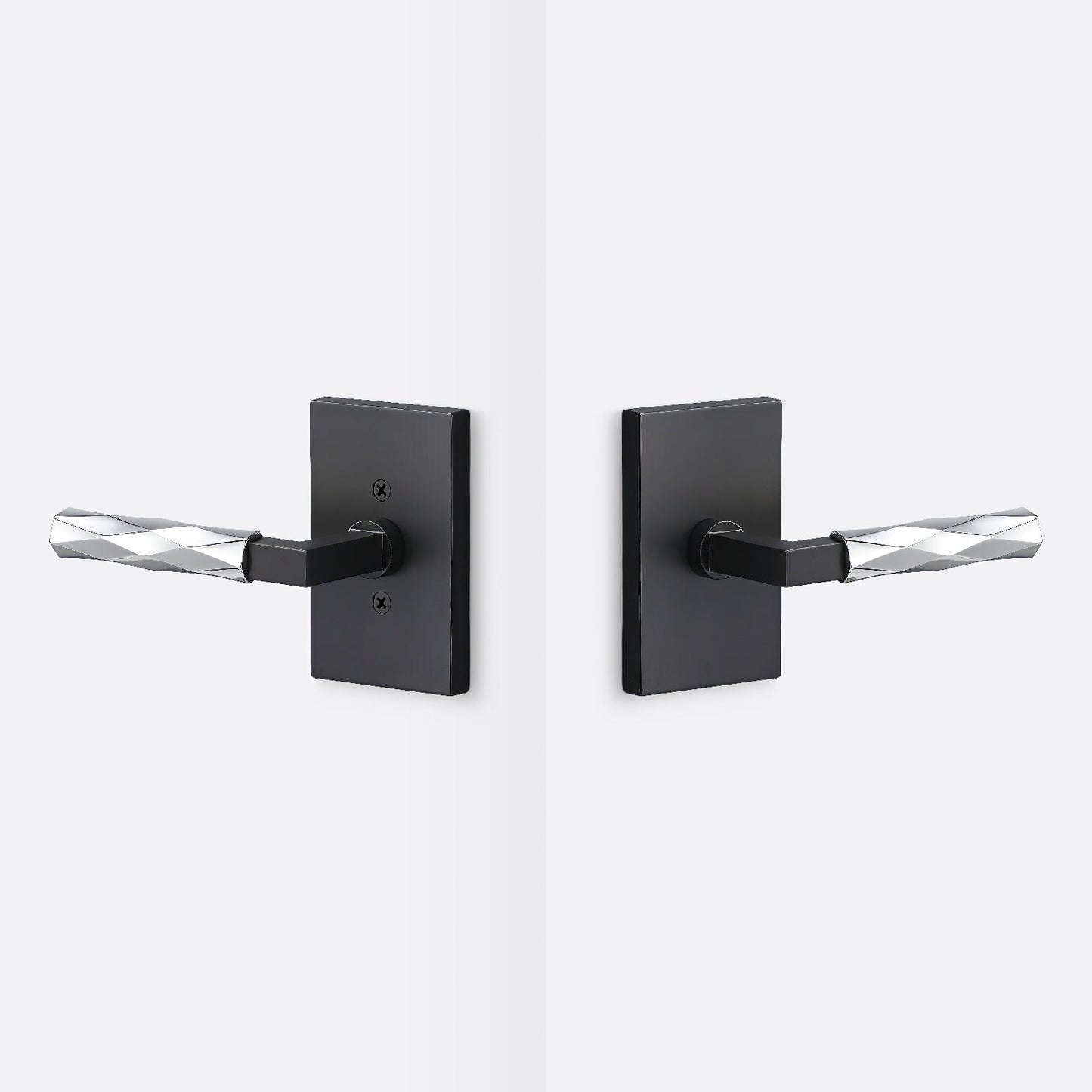 Sure-Loc LV101-GRIP-VT Vertex Grip Passage Door Lever with Levanto Rosette.