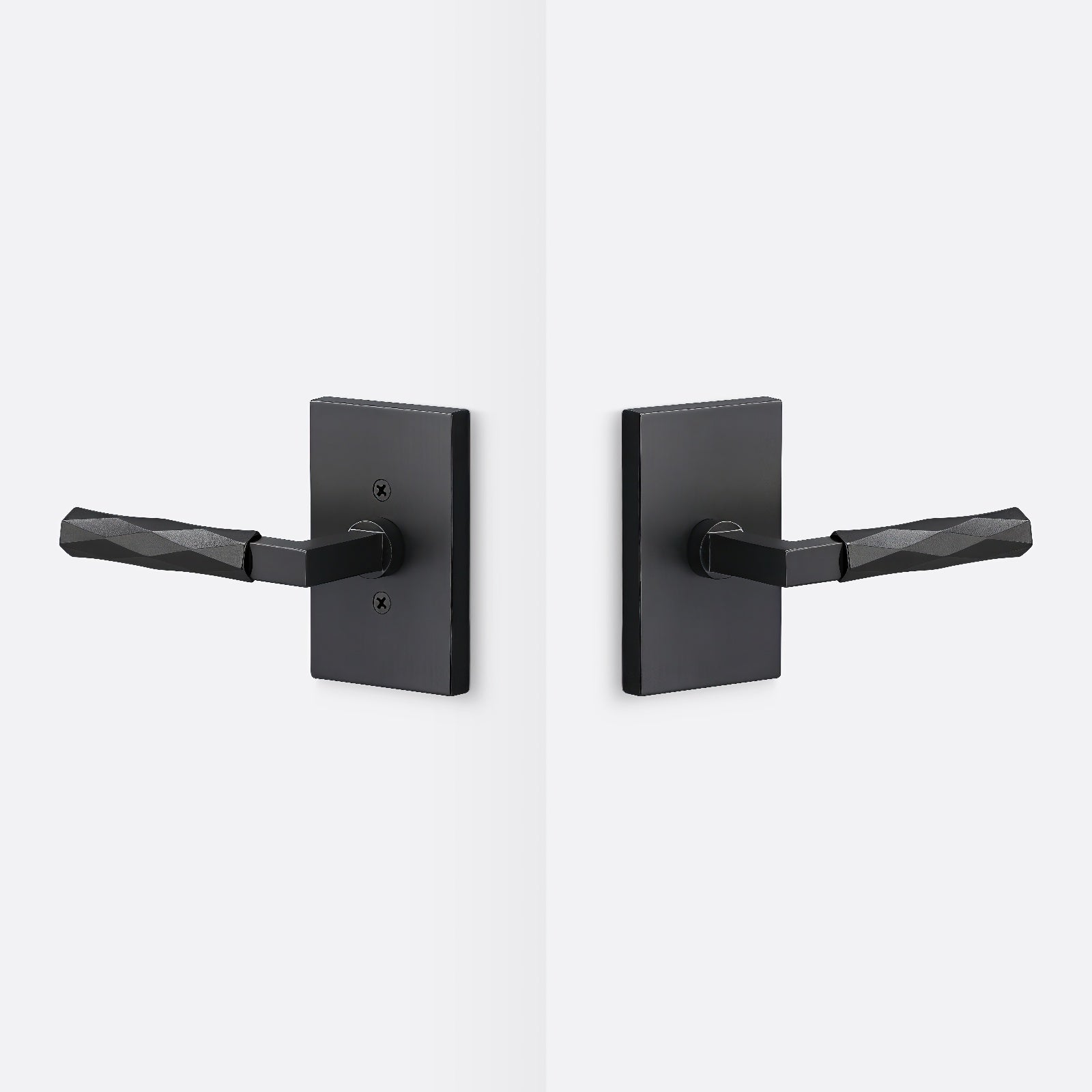 Sure-Loc LV101-GRIP-VT Vertex Grip Passage Door Lever with Levanto Rosette.