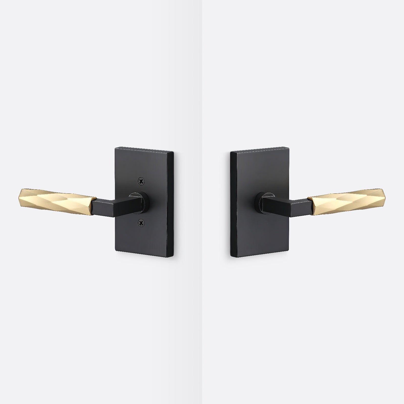 Sure-Loc LV101-GRIP-VT Vertex Grip Passage Door Lever with Levanto Rosette.