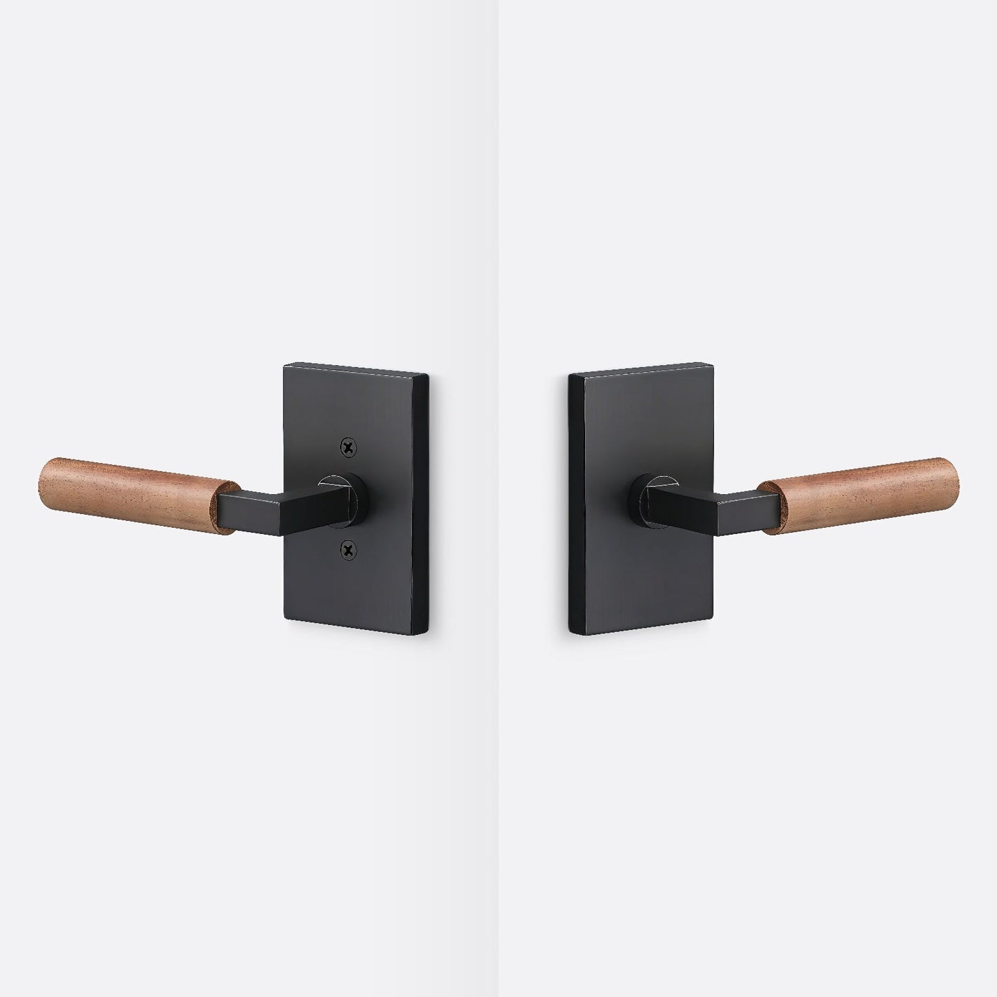Sure-Loc LV101-GRIP-WN Walnut Grip Passage Door Lever with Levanto Rosette