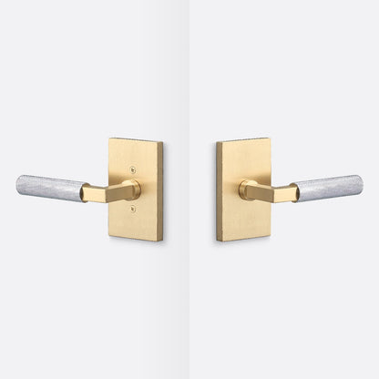 Sure-Loc LV101-GRIP-KN Knurled Grip Passage Door Lever with Levanto Rosette.