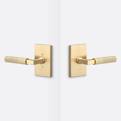 Sure-Loc LV101-GRIP-KN Knurled Grip Passage Door Lever with Levanto Rosette.