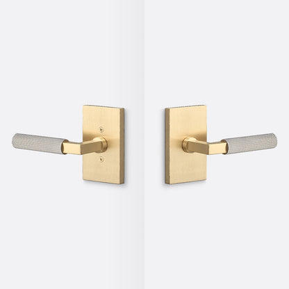 Sure-Loc LV101-GRIP-SKN Straight Knurled Grip Passage Door Lever with Levanto Rosette.