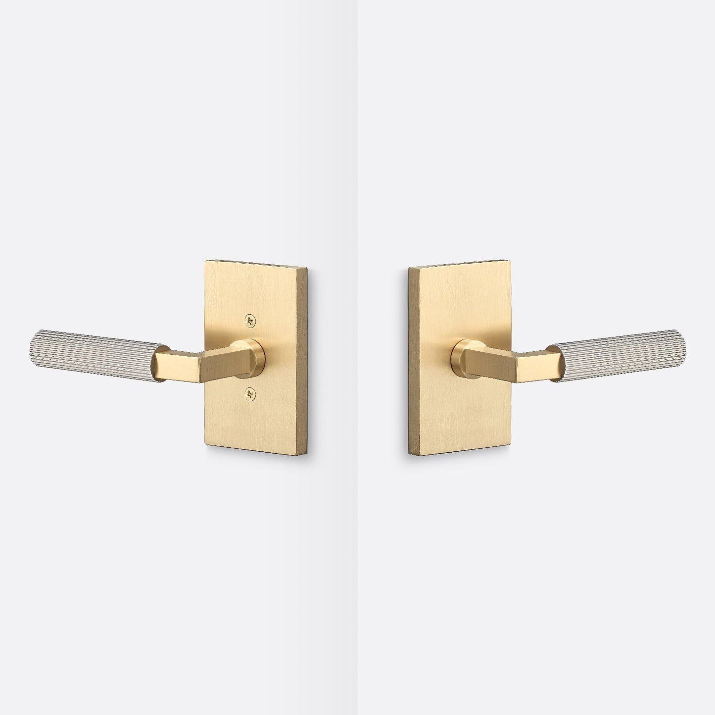 Sure-Loc LV101-GRIP-SKN Straight Knurled Grip Passage Door Lever with Levanto Rosette