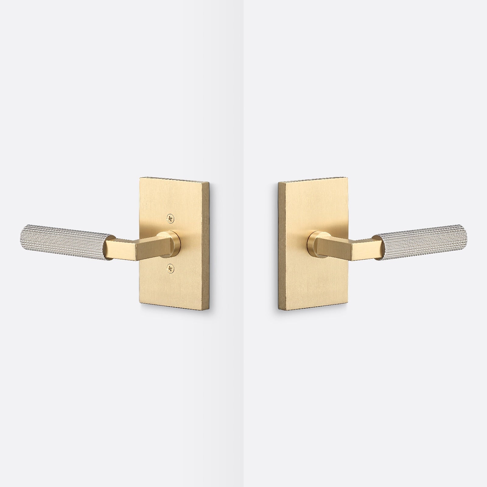 Sure-Loc LV101-GRIP-SKN Straight Knurled Grip Passage Door Lever with Levanto Rosette