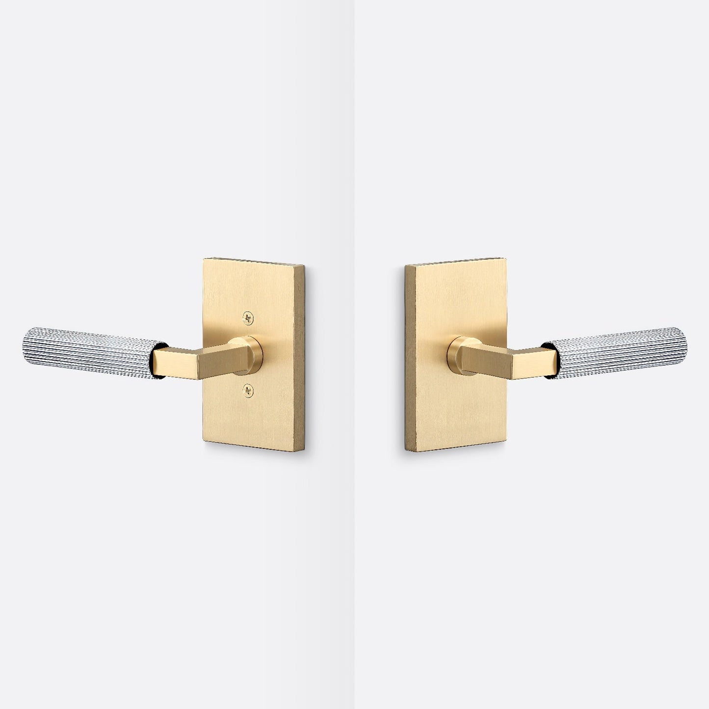 Sure-Loc LV101-GRIP-SKN Straight Knurled Grip Passage Door Lever with Levanto Rosette