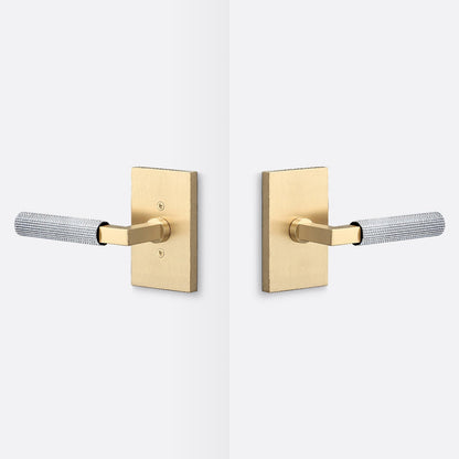 Sure-Loc LV101-GRIP-SKN Straight Knurled Grip Passage Door Lever with Levanto Rosette