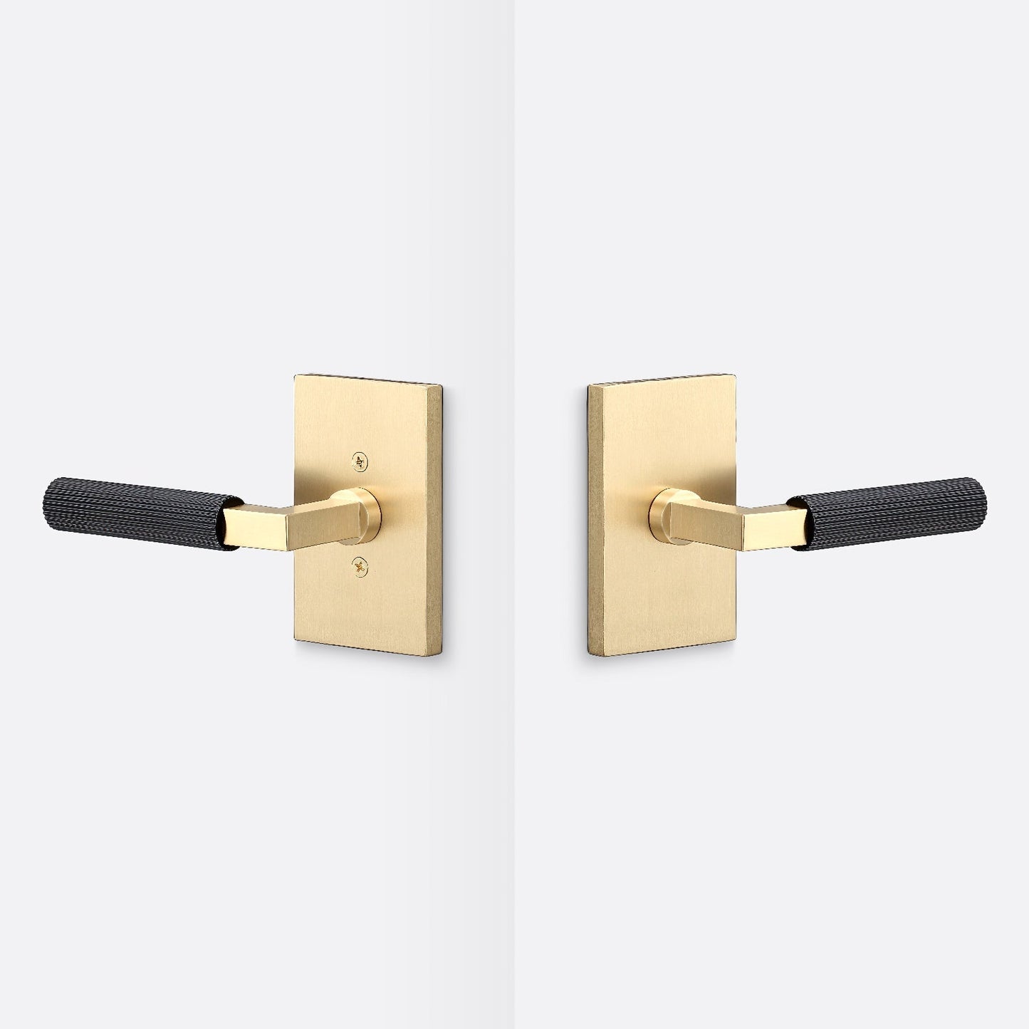 Sure-Loc LV101-GRIP-SKN Straight Knurled Grip Passage Door Lever with Levanto Rosette