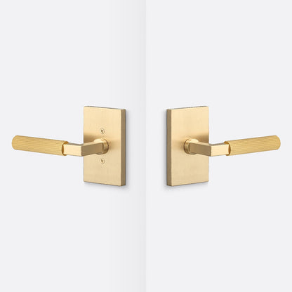 Sure-Loc LV101-GRIP-SKN Straight Knurled Grip Passage Door Lever with Levanto Rosette