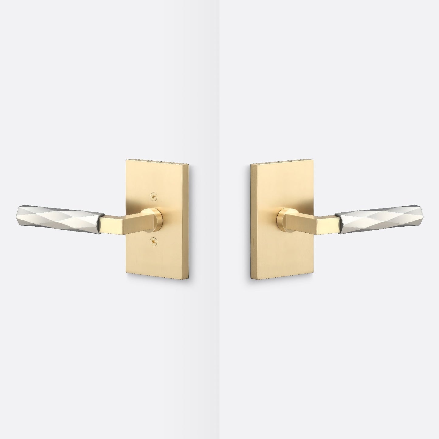 Sure-Loc LV101-GRIP-VT Vertex Grip Passage Door Lever with Levanto Rosette.