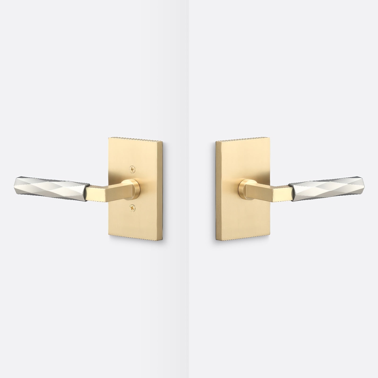 Sure-Loc LV101-GRIP-VT Vertex Grip Passage Door Lever with Levanto Rosette.