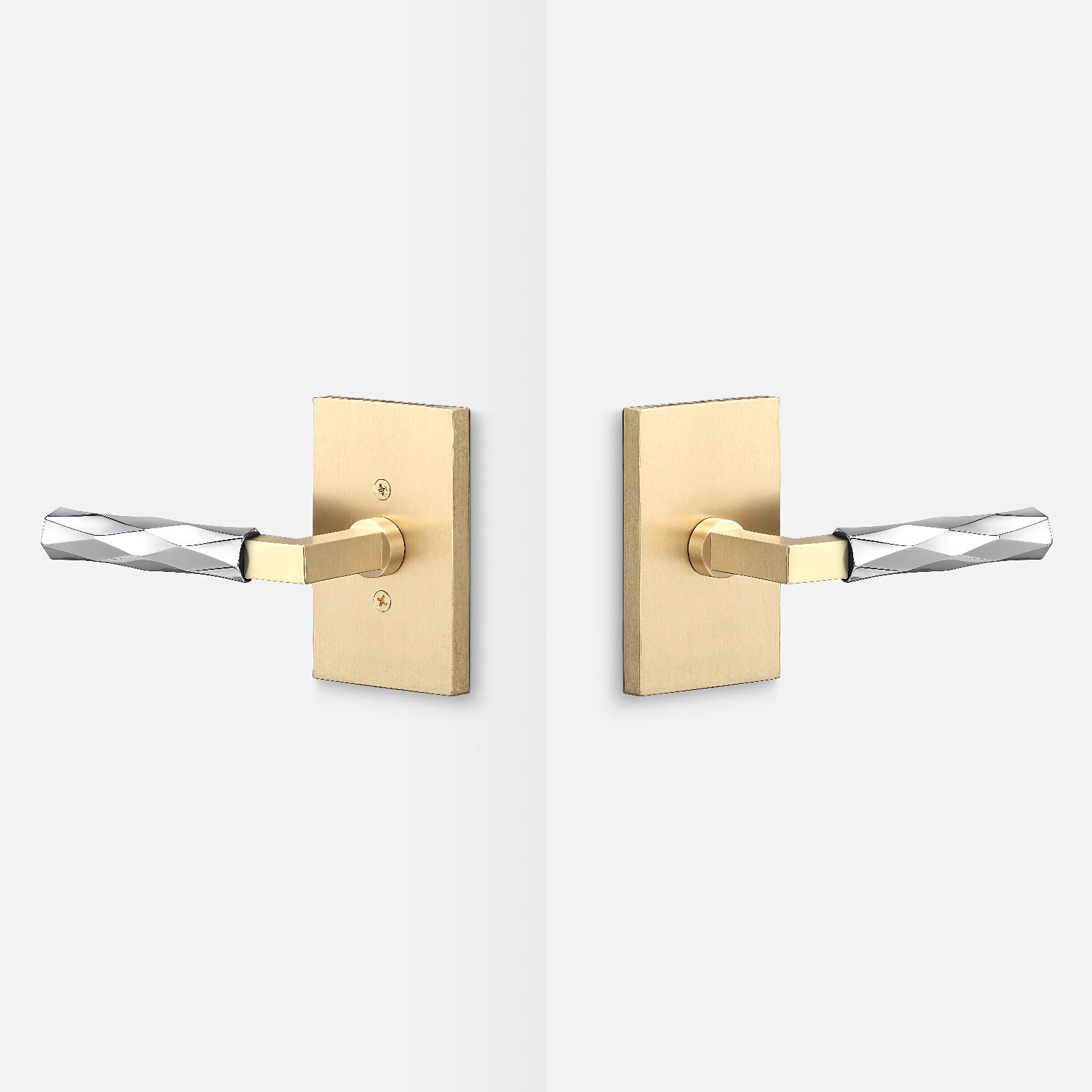 Sure-Loc LV101-GRIP-VT Vertex Grip Passage Door Lever with Levanto Rosette.