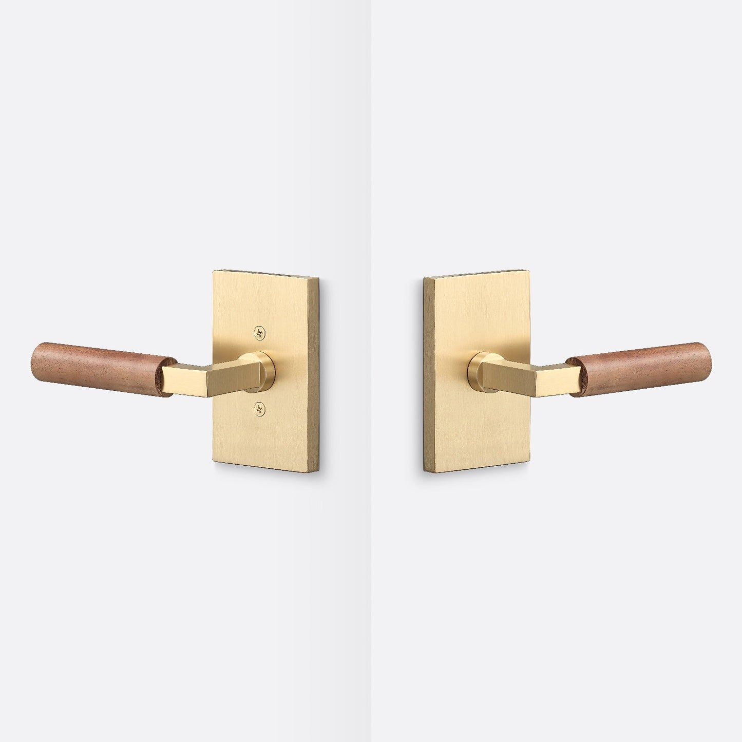 Sure-Loc LV101-GRIP-WN Walnut Grip Passage Door Lever with Levanto Rosette