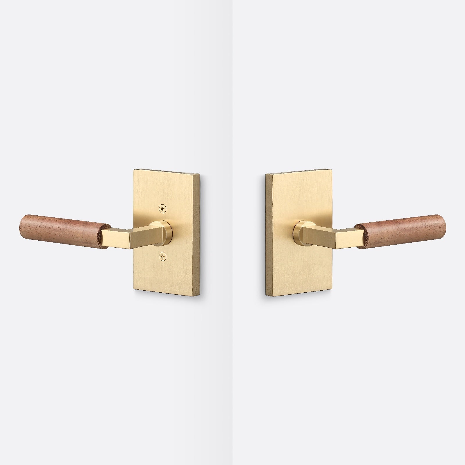 Sure-Loc LV101-GRIP-WN Walnut Grip Passage Door Lever with Levanto Rosette