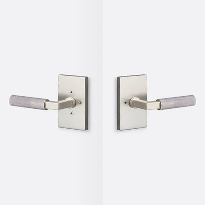 Sure-Loc LV102-GRIP-KN Knurled Grip Privacy Door Lever with Levanto Rosette