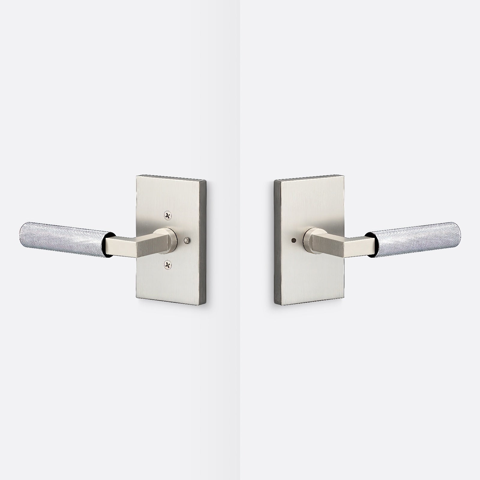 Sure-Loc LV102-GRIP-KN Knurled Grip Privacy Door Lever with Levanto Rosette.